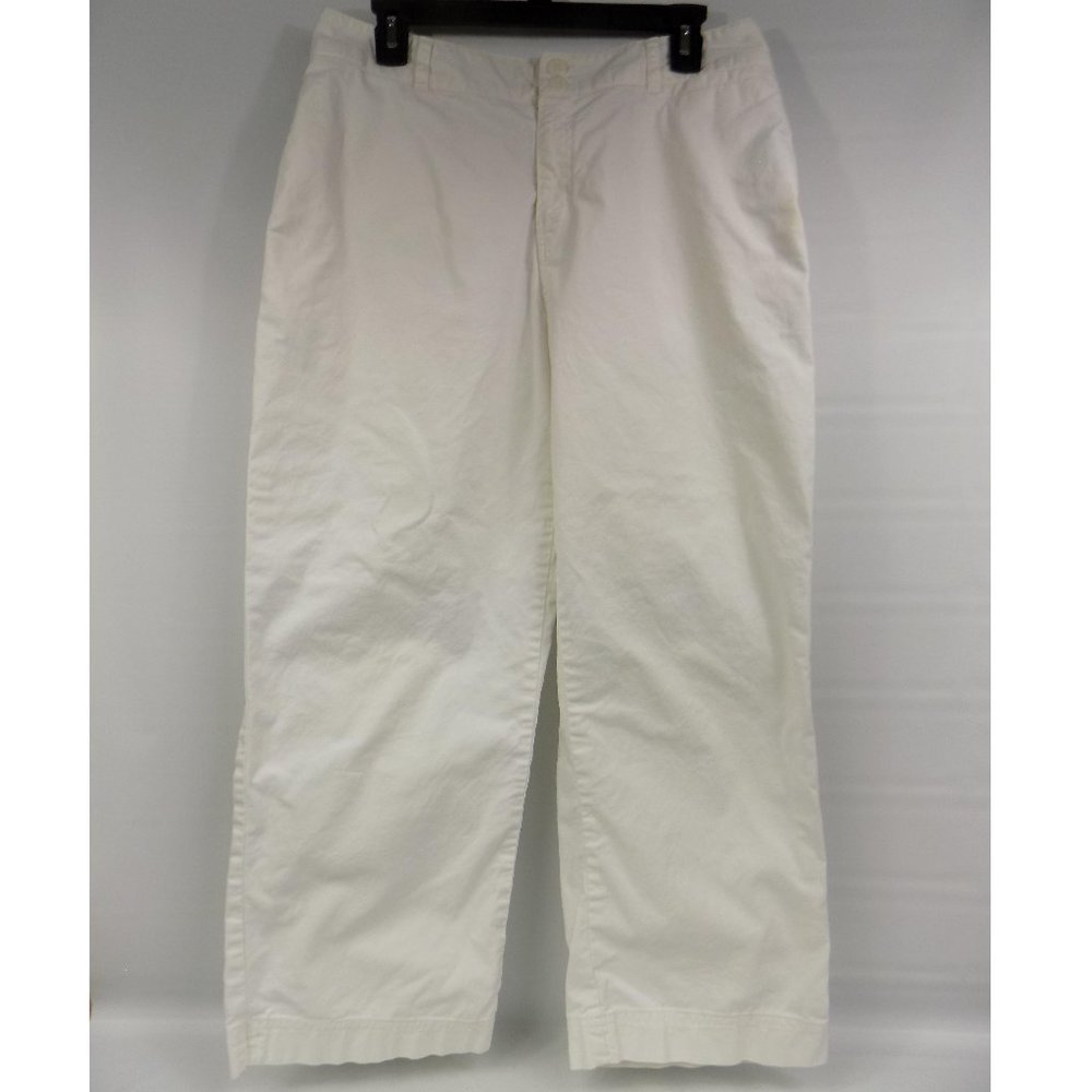 Eddie Bauer White Cotton Pants Size 10 - Picture 1 of 7